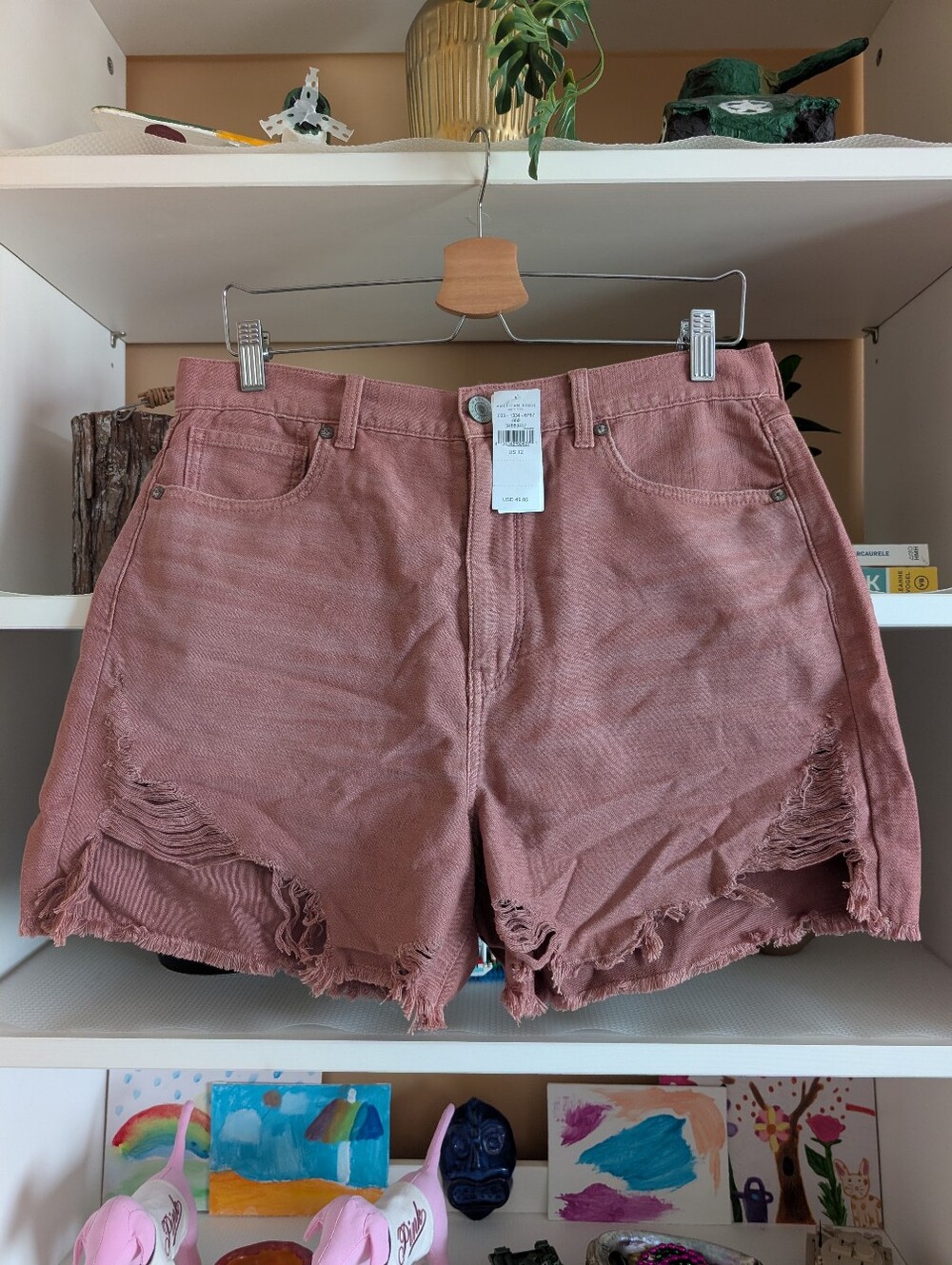 American Eagle AE Highest Waist Denim Mom Short